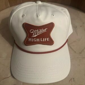 Miller High Life White Snapback Trucker Hat by MAD Engine NWT